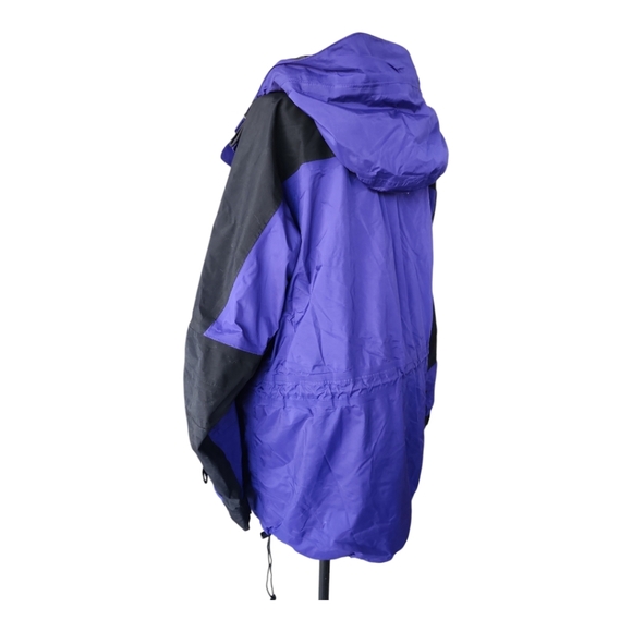 VTG North Face Womens L Gore Tex Mountain Light Rain Jacket Black Purple - Picture 10 of 13